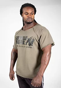 Gorilla Wear Classic Work Out Top – granatowy – odzież do kulturystyki i fitnessu dla mężczyzn z nadrukiem logo dla maksymalnej swobody ruchów z bawełny i poliestru - Koszulki męskie - miniaturka - grafika 1