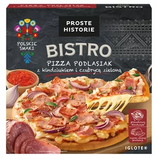 PROSTE HISTORIE Bistro Pizza podlasiak z kindziukiem i czubrycą zieloną 395 g - Dania mrożone - miniaturka - grafika 1