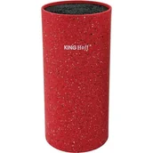 Akcesoria do sztućców - Kinghoff Stojak na noże z powłoką marmurową czerwony KH-1093 - miniaturka - grafika 1