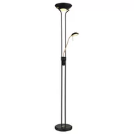 Lampy stojące - Lampa podłogowa Leonas mosiądz/czarna - miniaturka - grafika 1