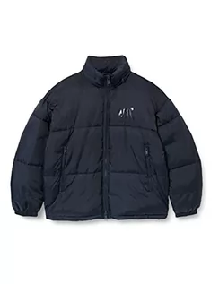 Kurtki męskie - Armani Exchange Męska kurtka Sustainable, Key Look, Zipper Jacket, granatowa, bardzo duża, grantowy, XXL - grafika 1