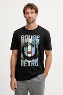 Koszulki męskie - Joop! t-shirt bawełniany męski kolor czarny z nadrukiem 30047003 - miniaturka - grafika 1