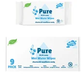 Chusteczki nawilżane - Chusteczki nawilżane Pure Wet Water Wipes 99,9% wody BIO 9x60 SZT. Baby - miniaturka - grafika 1