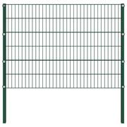 Ogrodzenia - GSTORE Panel ogrodzeniowy ze słupkami żelazny 1,7 x 1,2 m zielony GS-144934 - miniaturka - grafika 1