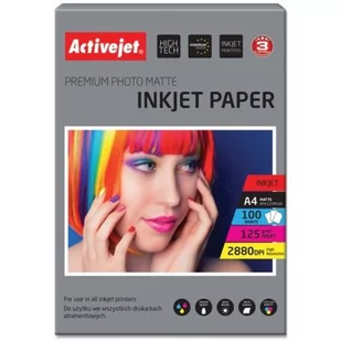 ActiveJet Papier fotograficznygrficzny matowy AP4-125M100 - Papier do drukarek - miniaturka - grafika 1