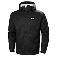 Kurtki i kamizelki sportowe męskie - Helly Hansen Loke, kurtka przeciwdeszczowa, męska, czarna - miniaturka - grafika 1