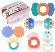 Gryzaki dla dzieci - Zestaw Grzechotek Grzechotki Gryzak 0M+ Kuferek U594 - miniaturka - grafika 1