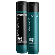 Zestawy kosmetyków damskich - Matrix Dark Envy, zestaw neutralizujący czerwone odcienie: szampon 300ml + odżywka 300ml - miniaturka - grafika 1