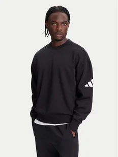 adidas Bluza Essentials JF3542 Czarny Loose Fit - Bluzy męskie - miniaturka - grafika 1