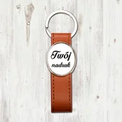 Breloki - Brelok na brązowym pasku z Twoim zdjęciem - miniaturka - grafika 1