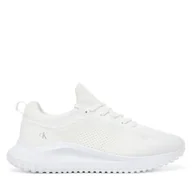 Sneakersy damskie - Sneakersy Calvin Klein Jeans Eva Runner Sock Mg Tech YW0YW01855 Biały - miniaturka - grafika 1