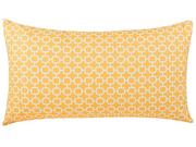 Poduszki dekoracyjne - Beliani Poduszka ogrodowa w geometryczny wzór 40 x 70 cm żółta - miniaturka - grafika 1