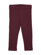 Legginsy - Dziewczęce legginsy prążek bordowe Nicol - miniaturka - grafika 1