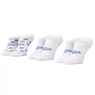 Skarpetki damskie - Reebok Zestaw 3 par stopek unisex Cl Fo Invisible Sock 3P GG6680 White/Vecblu/Vecred - miniaturka - grafika 1