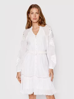 Sukienki - Guess Sukienka codzienna W2GK22 WE340 Biały Regular Fit - grafika 1