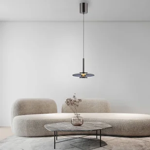 Lampa wisząca PURE LED Vitrum, szara, szkło/aluminium, Ø 22 cm - Lampy sufitowe - miniaturka - grafika 1