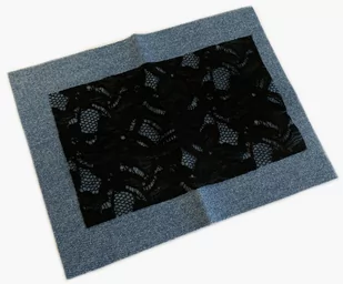 Import Łata Jeans z koronką 599 Nero 9D86-8415E - Pasmanteria - miniaturka - grafika 1