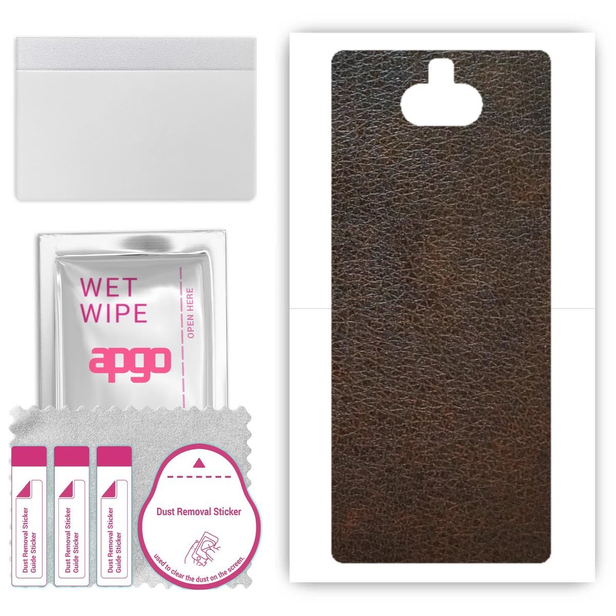 Folia naklejka skórka strukturalna na TYŁ do Sony Xperia 10 - Skóra Brązowa - apgo SKINS