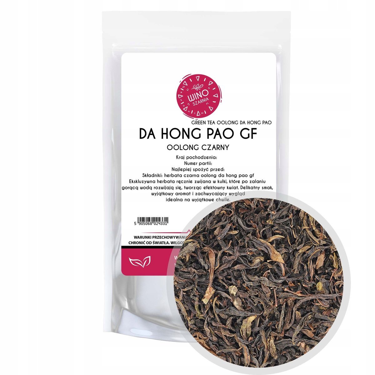 Herbata czarna liściast Oolong Da Hong Pao GF - 50g