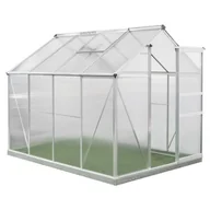 Szklarnie ogrodowe - Szklarnia ogrodowa 190x250 cm Westmann srebrna z fundamentem - miniaturka - grafika 1