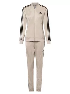 adidas Sportswear - Damski dres, beżowy|czarny - Spodnie sportowe damskie - miniaturka - grafika 1