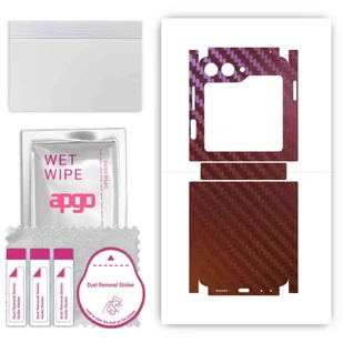 Folia naklejka skórka strukturalna na TYŁ+BOKI do Samsung Galaxy Z Flip5 -  Carbon Kameleon CAKA5 - apgo SKINS - Szkła hartowane na telefon - miniaturka - grafika 1