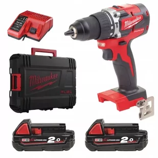 Milwaukee M18 CBLPD-202C wiertarko-wkrętarka udarowa 18V 2x2,0Ah 60Nm Li-Ion w walizce 4933464320 - Wiertarko-wkrętarki akumulatorowe - miniaturka - grafika 1