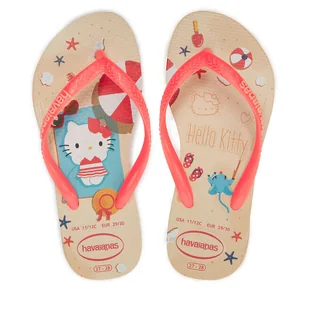 Japonki Havaianas 41457480570 Brązowy - Buty dla dziewczynek - miniaturka - grafika 1
