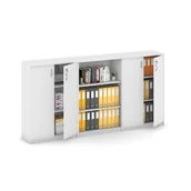 Zestawy mebli biurowych - B2B Partner Zestaw szaf MIRELLI, Typ III - biały 437546 - miniaturka - grafika 1