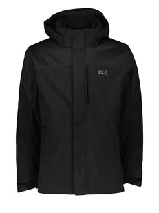 Jack Wolfskin Kurtka funkcyjna 3w1 "Ferguson Point" w kolorze czarnym - Kurtki i kamizelki sportowe męskie - miniaturka - grafika 1