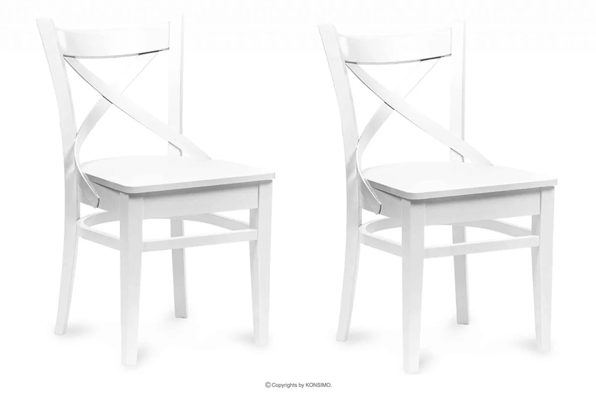 Krzesła do kuchni białe 2szt TEMOS Konsimo