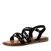 Klapki i japonki damskie - MARCO TOZZI Klapki damskie 2-28198-44, czarny, 41 EU - miniaturka - grafika 1