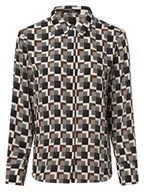 Koszule damskie - Opus - Bluzka damska Falkine retro, wielokolorowy|biały|beżowy|niebieski - miniaturka - grafika 1