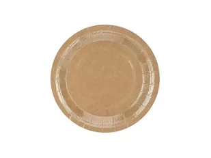 PartyDeco Talerzyki papierowe &quot;Kraft&quot; brązowe 18 cm 6 szt TPP35-031 - Naczynia i sztućce jednorazowe - miniaturka - grafika 1