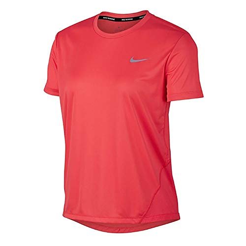 Nike Damski top Miler z krótkim rękawem Ember Glow/Reflective Silver L