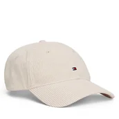 Czapki męskie - Czapka z daszkiem Tommy Hilfiger Th Flag 6 Panel Cord Cap AM0AM13583 Écru - miniaturka - grafika 1