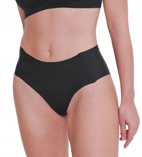 Czarne majtki damskie FIGI bezszwowe Sloggi ZERO Feel 2.0 High Waist S