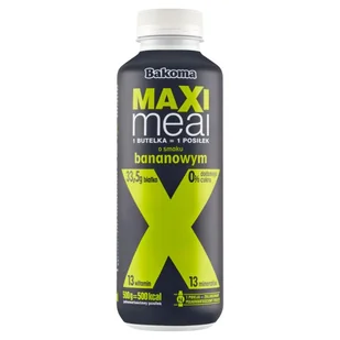 Bakoma Maxi Meal Napój mleczny o smaku bananowym 500 g - Kefiry, jogurty, maślanki - miniaturka - grafika 1