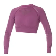 Koszulki sportowe damskie - Damska Koszulka BRUBECK RASHGUARD ATHLETIC LC10020-FIOLET – Fioletowy - miniaturka - grafika 1