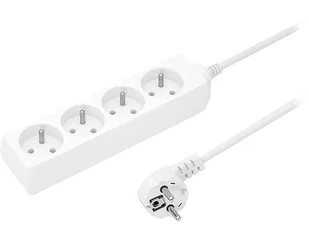 Przedłużacz 4-gniazda z/u 10A 3m /OMY 3x1/ biały PS-470 T-105680 - Listwy zasilające - miniaturka - grafika 1