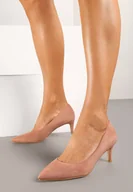 Czółenka - Różowe Czółenka Vices na Szpilce w Klasycznym Stylu Savora - miniaturka - grafika 1