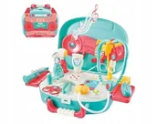 Zabawy w naśladowanie dorosłych - ZESTAW LEKARSKI W WALIZCE 16 ELEMENTÓW ZABAWKOWY DLA DZIECI - miniaturka - grafika 1