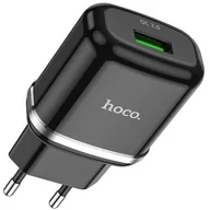 Ładowarki do telefonów - HOCO N3 ładowarka sieciowa QC3.0 1xUSB 18W czarna - miniaturka - grafika 1
