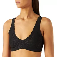Biustonosze - Sloggi Zero Feel Lace Bralette 2.0 - Damski biustonosz koronkowy na fiszbinach, czarny, L - miniaturka - grafika 1