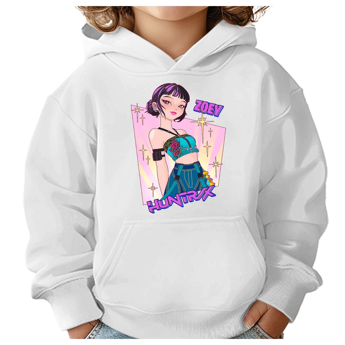 BLUZA DZIECIĘCA HUNTRIX ZOEY KPOP 122-128 Z KAPTUREM BAWEŁNIANA JAKOŚĆ