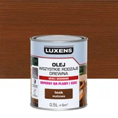 Farby i impregnaty do drewna - Olej do mebli ogrodowych Teak mat 0.5 l Luxens - miniaturka - grafika 1