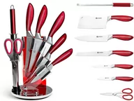 Noże kuchenne - Edenberg Noże stalowe EB 911 kuchenne 8 elementów czerwone EB 911 - miniaturka - grafika 1