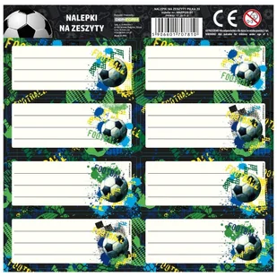 Nalepki na zeszyty Piłka 20 25szt Derform - Etykiety samoprzylepne i bloki etykiet - miniaturka - grafika 1