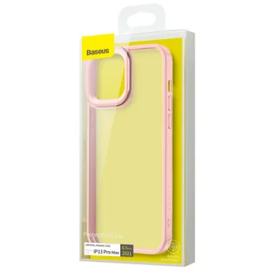 Baseus Crystal Phone Case pancerne etui do iPhone 13 Pro Max z żelową ramką różowy (ARJT001104) hurtel-78666-0 - Etui i futerały do telefonów - miniaturka - grafika 19