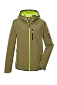 Kurtki męskie - killtec Męska kurtka funkcyjna/lekka kurtka przeciwdeszczowa z kapturem, pakowalna KOS 110 MN JCKT, zielony mech, M, 42956-000 - miniaturka - grafika 1